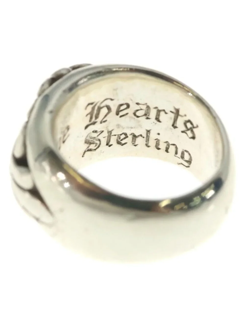 Chrome Hearts Flrl Crs Floral Cross Ring Silver